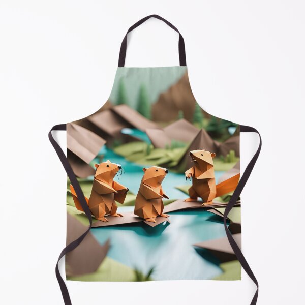 Item preview, Origami Art - Dams and Driftwood: Beavers at Play designed and sold by ArtfulFolds.