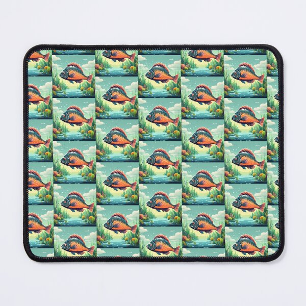 Item preview, ORANGEN AND GREEN FISH designed and sold by AmazingBackDrop.