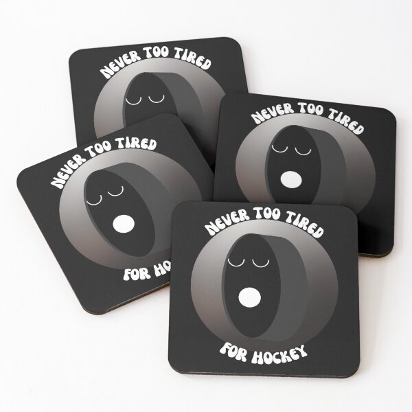 Item preview, Never too tired for hockey - Black Background Design designed and sold by TGAL2.