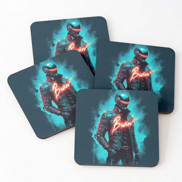 Item preview, Cyberpunk Neon BURN Cyborg designed and sold by RESToRAPTOR.
