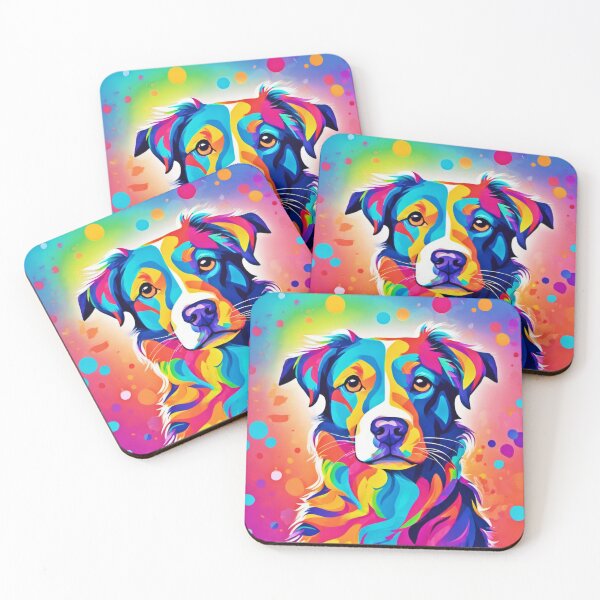 Item preview, Bright Pet: Colorful Dog Painting Art designed and sold by Health And Fitness Posts e-Store.