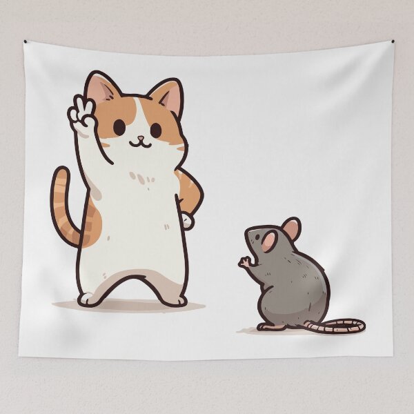 Item preview, Funny Cat and Mouse Friends designed and sold by Colorful Dreams.