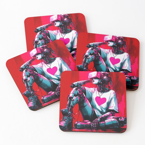 Item preview, Cyberpunk Neon Girl Heart Emoji designed and sold by RESToRAPTOR.