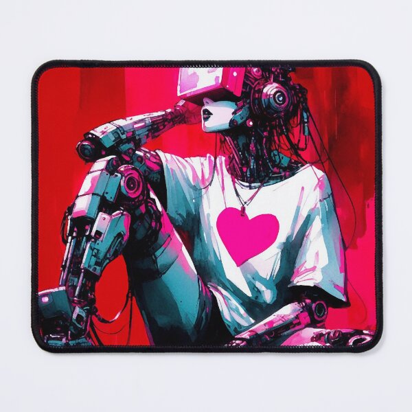 Item preview, Cyberpunk Neon Girl Heart Emoji designed and sold by RESToRAPTOR.