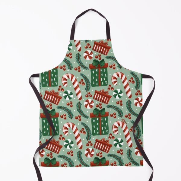 Item preview, Presents & Candy Canes on Green designed and sold by Pink Brush Studio.