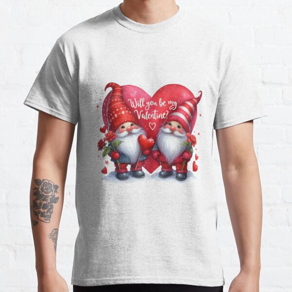 Cute red valentine  gnome Classic T-Shirt