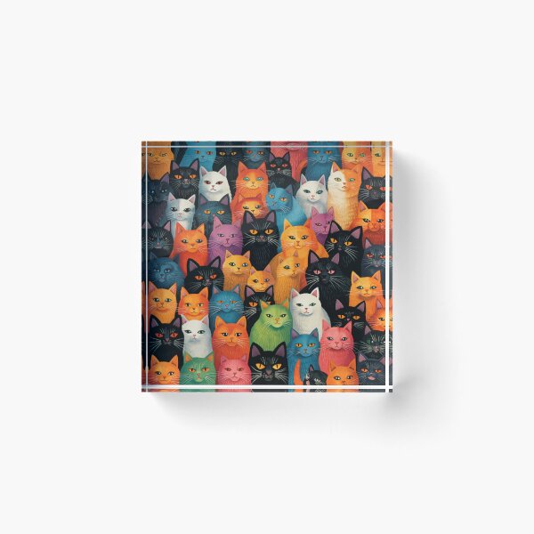 Item preview, Beauty meowy cats pattern designed and sold by SmileshareShop.