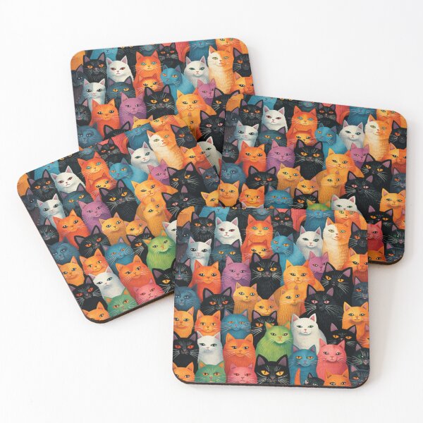 Item preview, Beauty meowy cats pattern designed and sold by SmileshareShop.