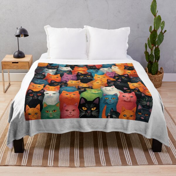 Item preview, Beauty meowy cats pattern designed and sold by SmileshareShop.