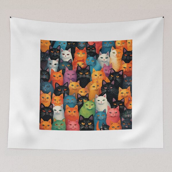 Item preview, Beauty meowy cats pattern designed and sold by SmileshareShop.
