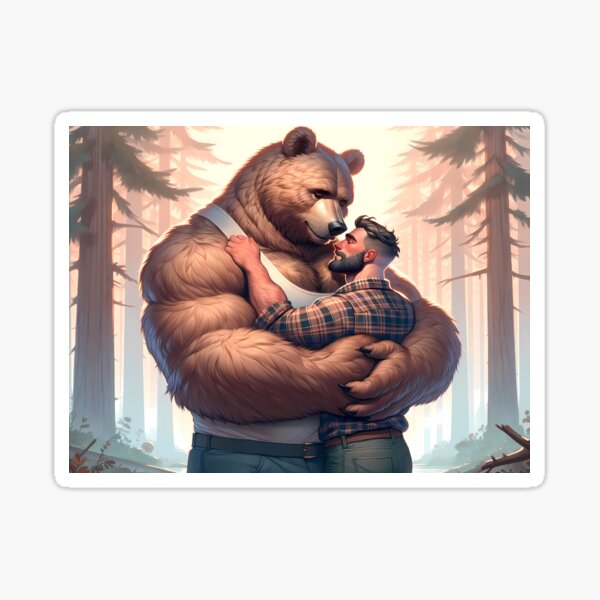 Item preview, Gay Lumberjack and Anthro Furry Bear Lovers Art designed and sold by BlueBullBazaar.