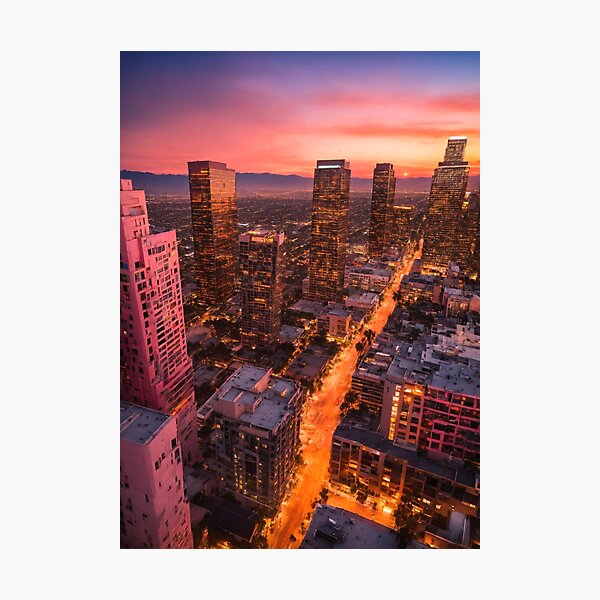 Item preview, Sunset City View - Cedarwood designed and sold by AmberRoseWrites.