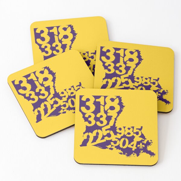 Item preview, Louisiana area codes (purple color) designed and sold by gokartdesigns.