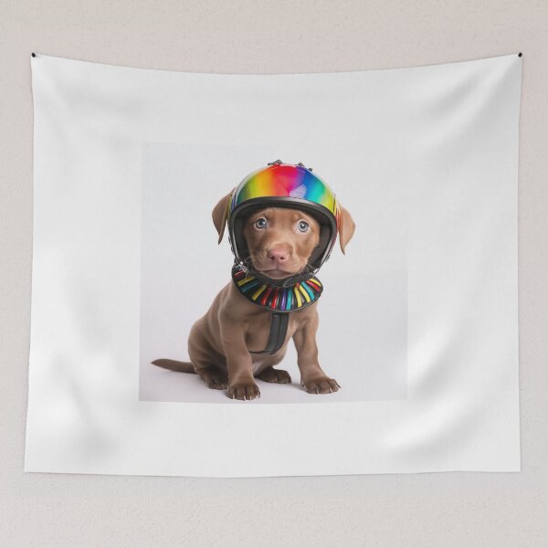 Item preview, Rainbow Labrador Puppy Space Cadet designed and sold by TheGlassPortal.