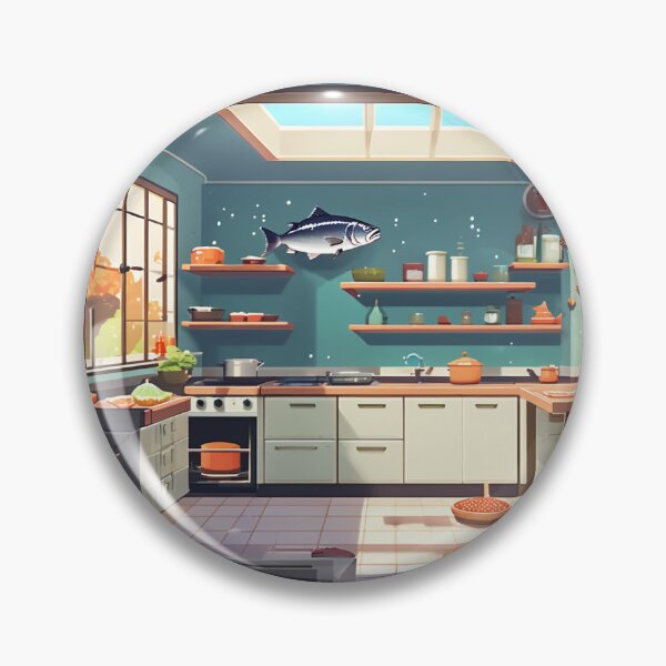 Item preview, FISH & KITCHEN designed and sold by AmazingBackDrop.