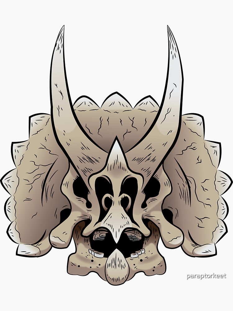 Triceratops Skull Sticker