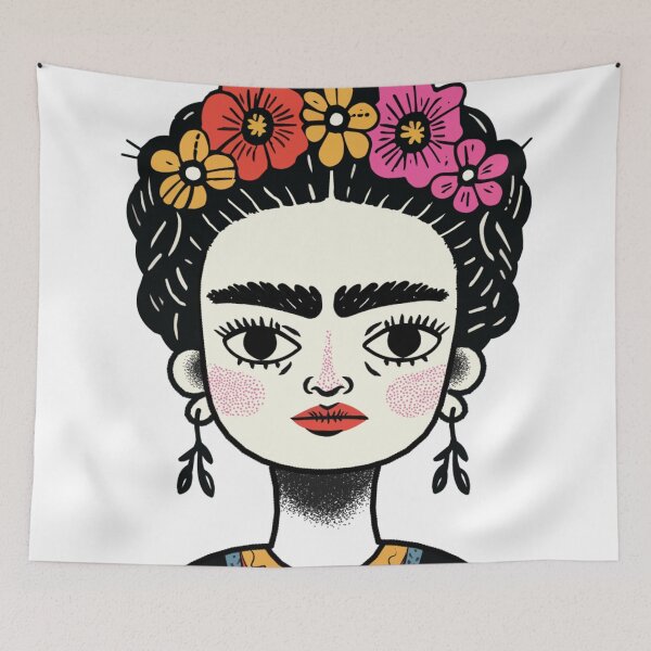 Item preview, Iconic Frida Kahlo Portrait - Colorful Tribute designed and sold by Hirazubair.