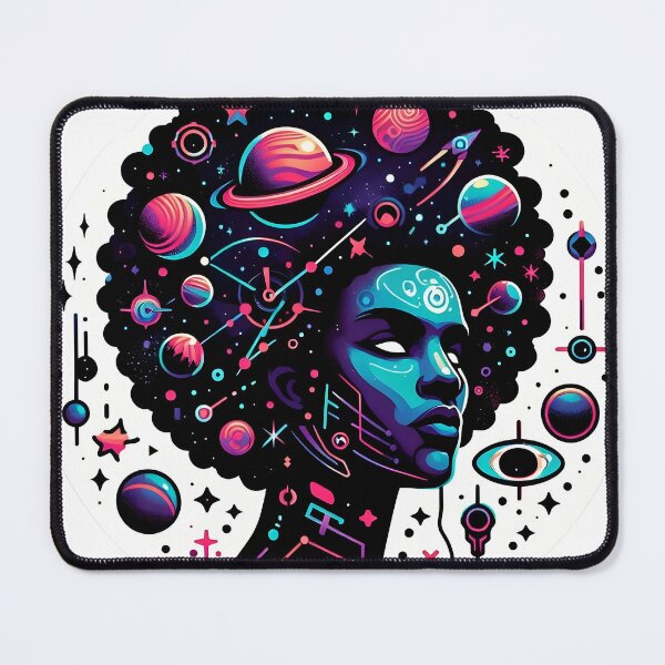 Item preview, Afro-futurism Afro Girl designed and sold by KitonicTees.