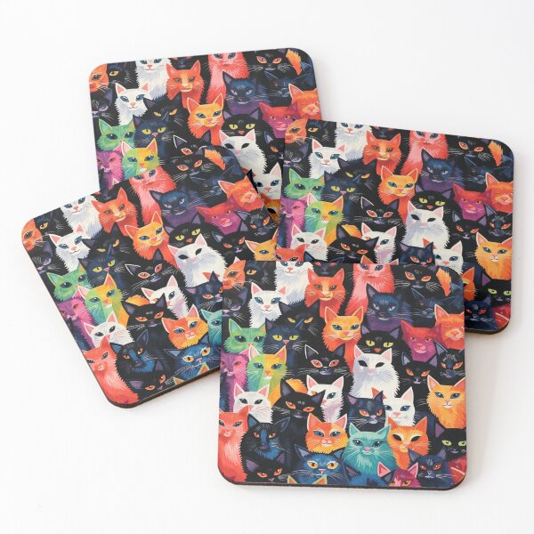 Item preview, Beauty meowy cats pattern designed and sold by SmileshareShop.