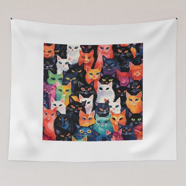 Item preview, Beauty meowy cats pattern designed and sold by SmileshareShop.