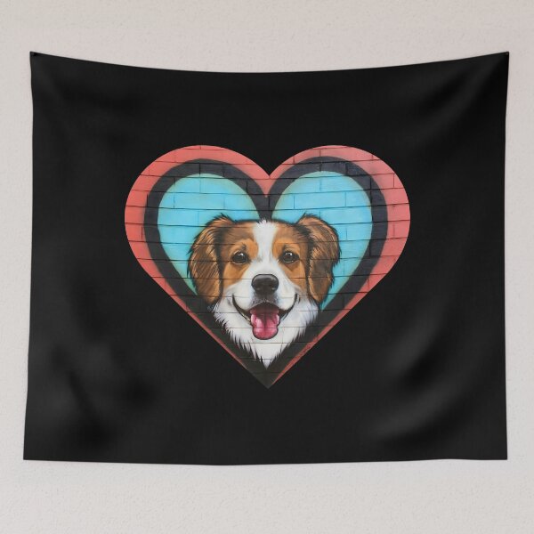 Item preview, Joyful Canine Heart Mural designed and sold by Quirky Shirts.