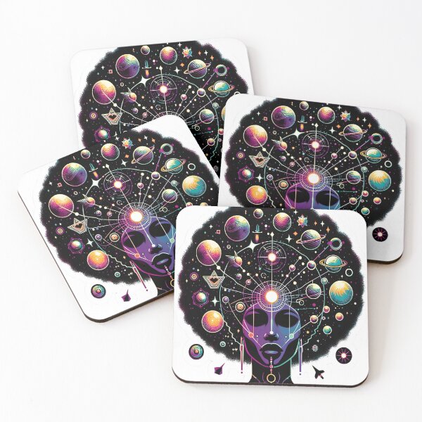 Item preview, Afro-futurism Afro Girl Art designed and sold by KitonicTees.