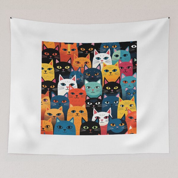 Item preview, Beauty meowy cats cute pattern designed and sold by SmileshareShop.