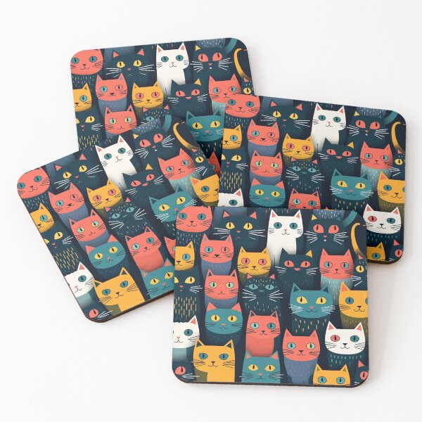 Item preview, Beauty meowy cats cute pattern designed and sold by SmileshareShop.