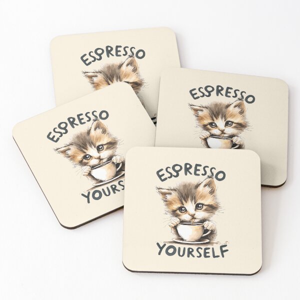 Item preview, Espresso Yourself Cute Kitten designed and sold by sheprint.
