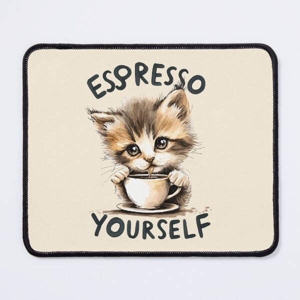 Item preview, Espresso Yourself Cute Kitten designed and sold by sheprint.
