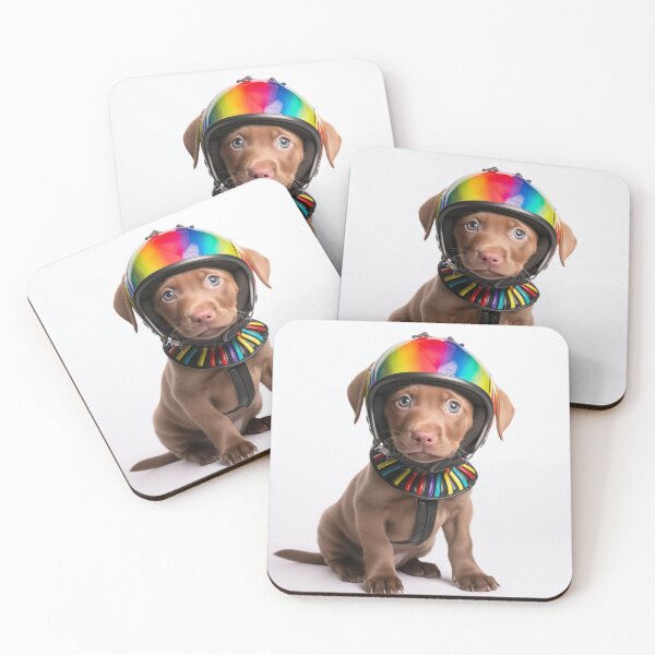 Item preview, Rainbow Labrador Puppy Space Cadet designed and sold by TheGlassPortal.