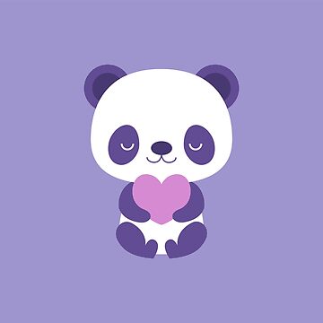 Artwork thumbnail, Cute purple baby pandas by Petits Pixels