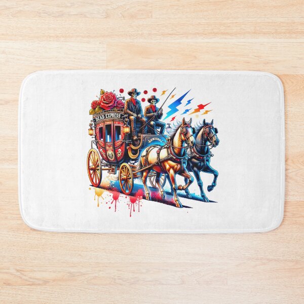Item preview, Water Color Paint Dead Rose Skeleton Stage Coach designed and sold by HippieFarms11.