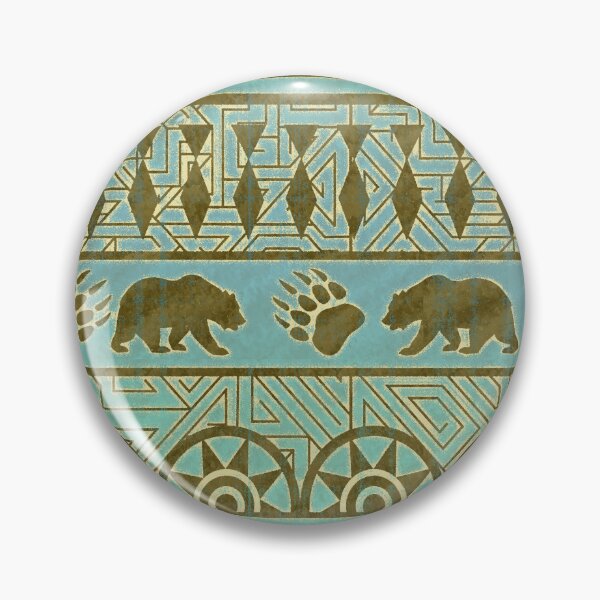 Item preview, Native Southwestern DreamCatcher Trout Shimmer - Bear-And Wolf-4496 designed and sold by sunnthreads.