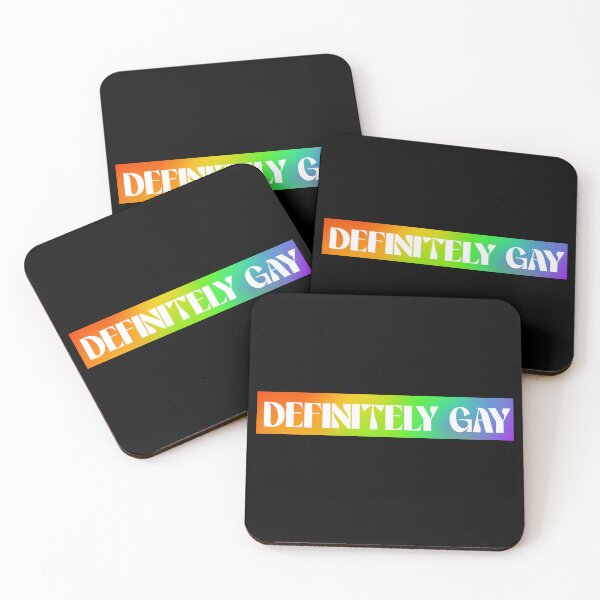 Item preview, Definitely Gay (BLACK BACKGROUND) designed and sold by Monica  O’Brien.