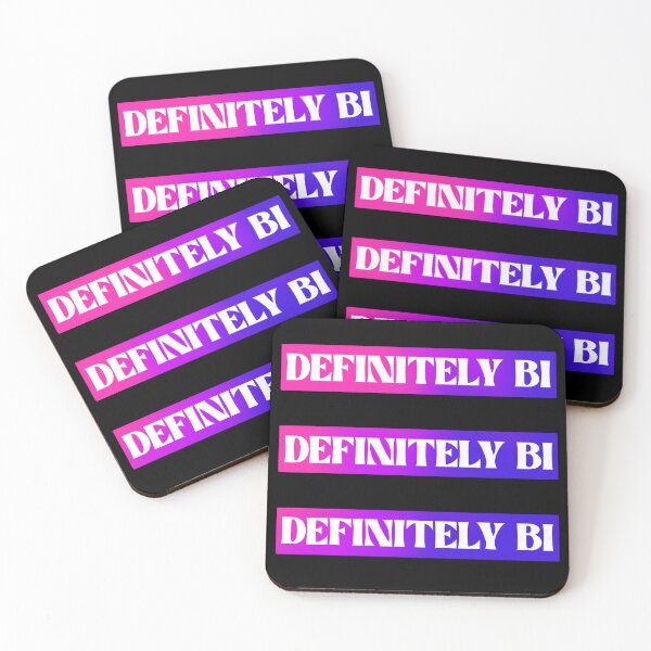 Item preview, Definitely Bi (BLACK BACKGROUND) designed and sold by Monica  O’Brien.