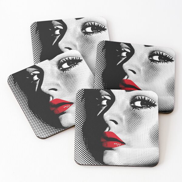 Item preview, "Pop Art Style: Portrait of a Woman in Half-tone" designed and sold by Art-Vortex-fr.