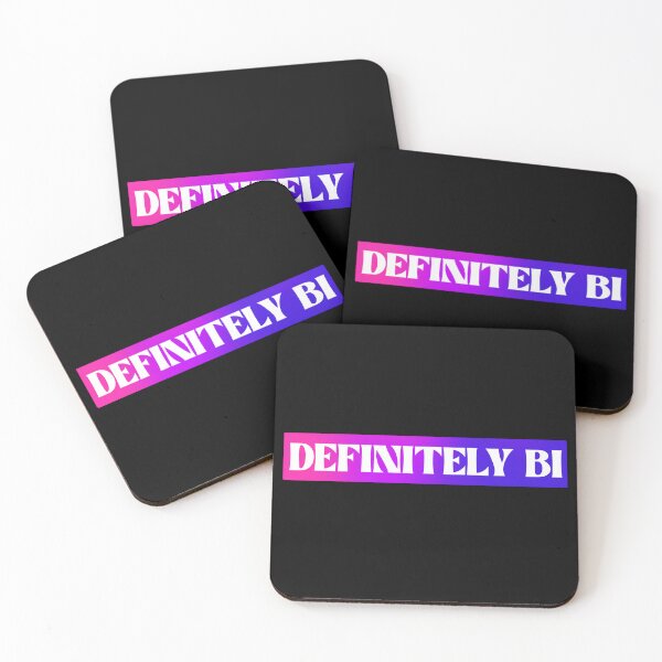Item preview, Definitely Bi (BLACK BACKGROUND) designed and sold by Monica  O’Brien.