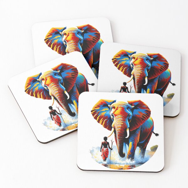 Item preview, Fearless boy meets bull elephant designed and sold by AD-Digital-Art.