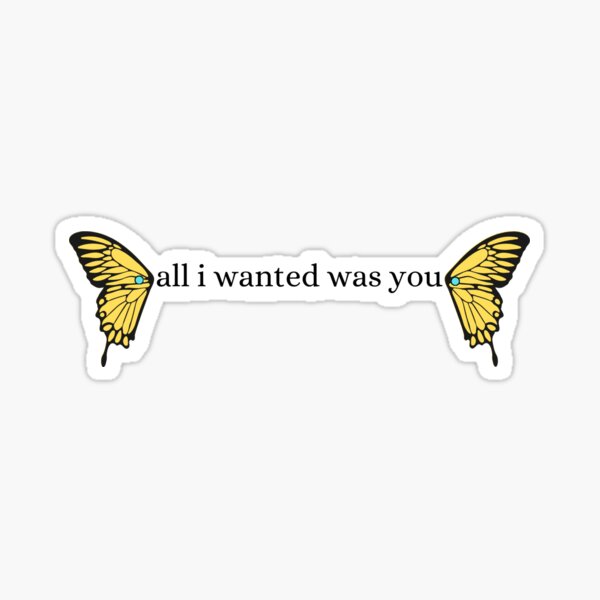All I Wanted is Paramore - Yellow Butterflies Wall Art