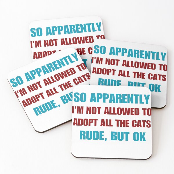 Item preview, So Apparently I'm Not Allowed To Adopt All The Cats Funny T-Shirt designed and sold by Qafilla  ⭐⭐⭐⭐⭐.