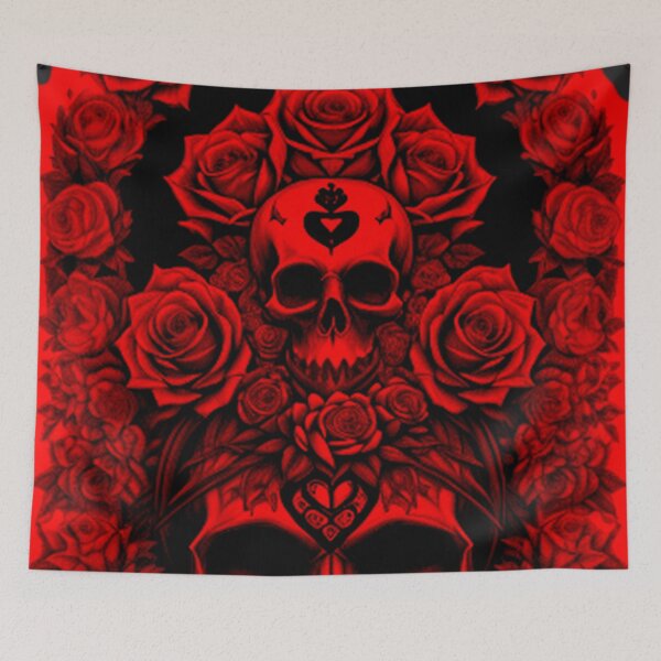 Item preview, Vintage Goth Skulls and Roses  designed and sold by TheDarkWardrobe.
