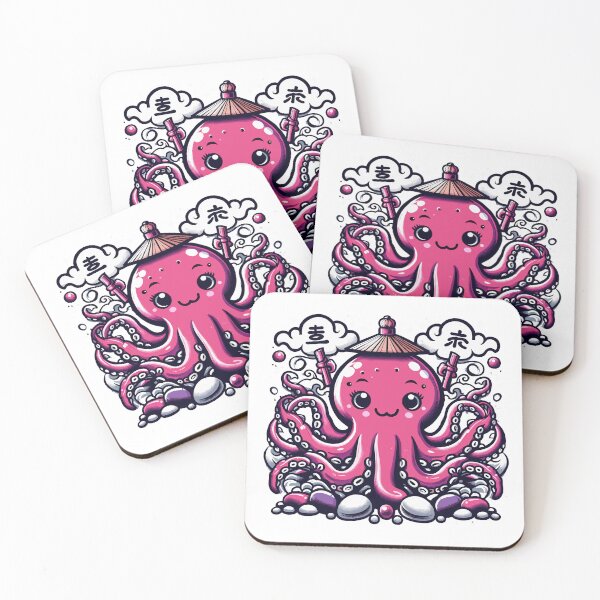 Item preview, Kawaii Octopus Samurai: A Cute Encounter with Tradition designed and sold by Designowner.