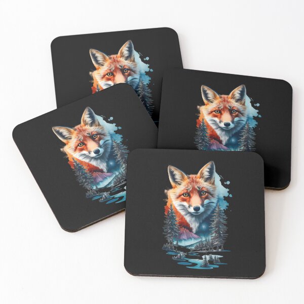 Item preview, Red fox over a landscape designed and sold by Ann Miu Deluxe.