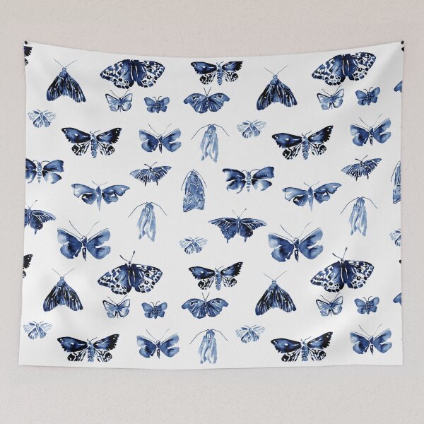 Item preview, Imogen – Midnight Blue on White designed and sold by Elizabeth Becker.