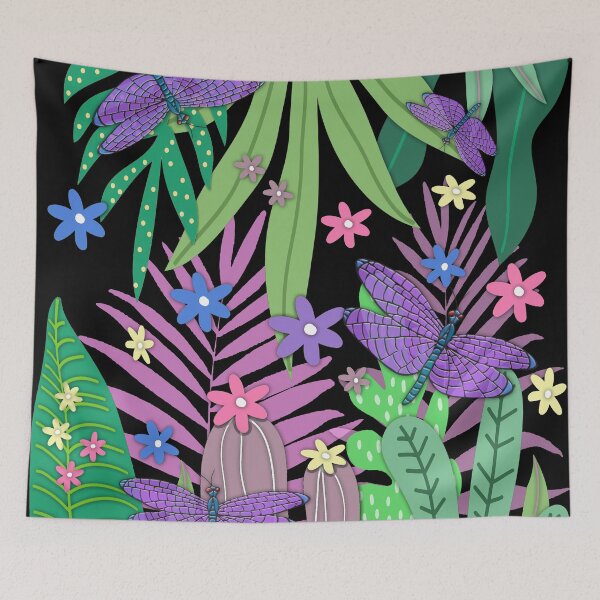 Item preview, Fantasy Botanical #5 Black designed and sold by Rockett Graphics.