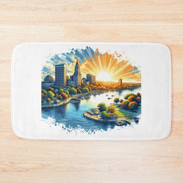 Item preview, downtown lake surrounded by parks and walkways epitomizes Buffalo's beauty designed and sold by PaintMeWorld.