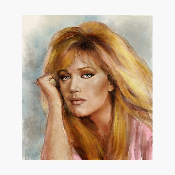 Item preview, watercolor portrait, Tanya Roberts designed and sold by maria0505.