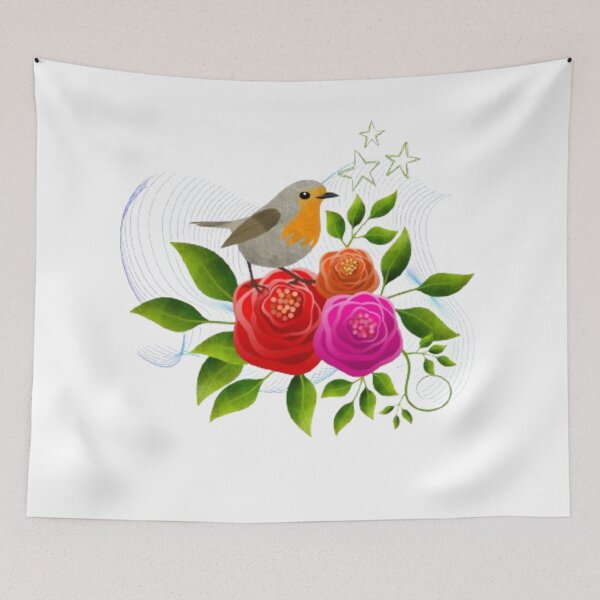 Item preview, Bird with a bouquet of flowers designed and sold by GAVE1.