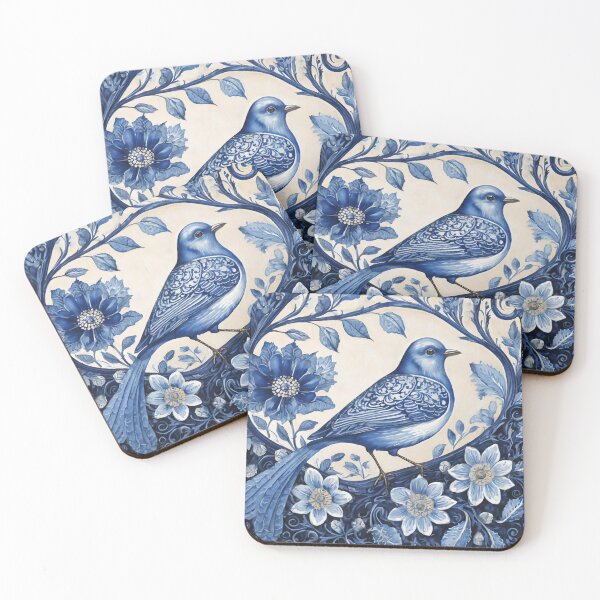 Item preview, Blue Delft Bird On Tree designed and sold by DutchView22.